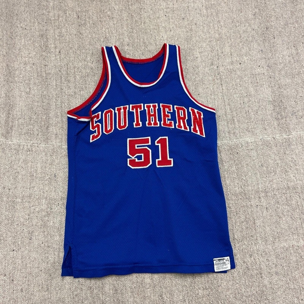 Vintage Southern University Basketball Jersey Mens 44 Blue 1960s‎